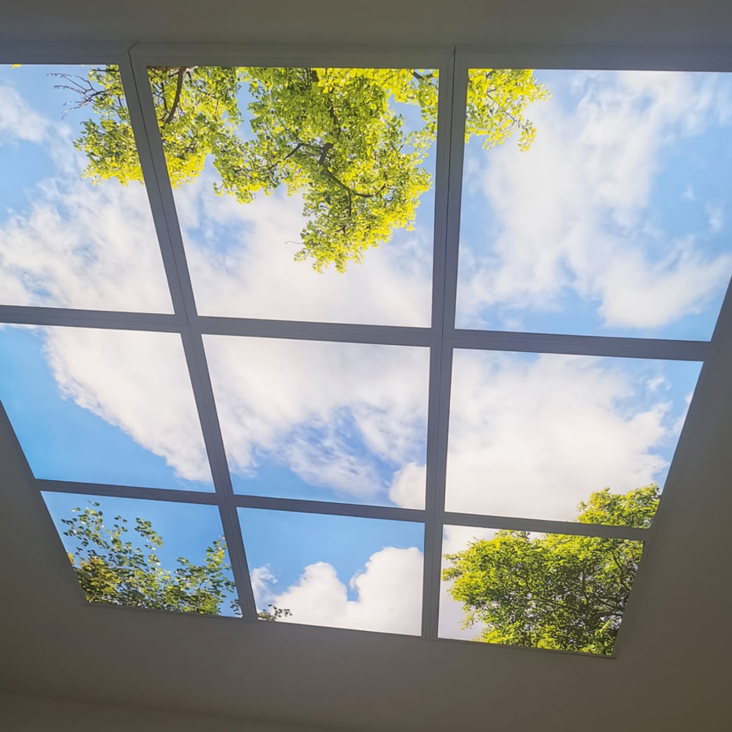 LED Deckenmotiv 62x62cm mit Aufbaurahmen