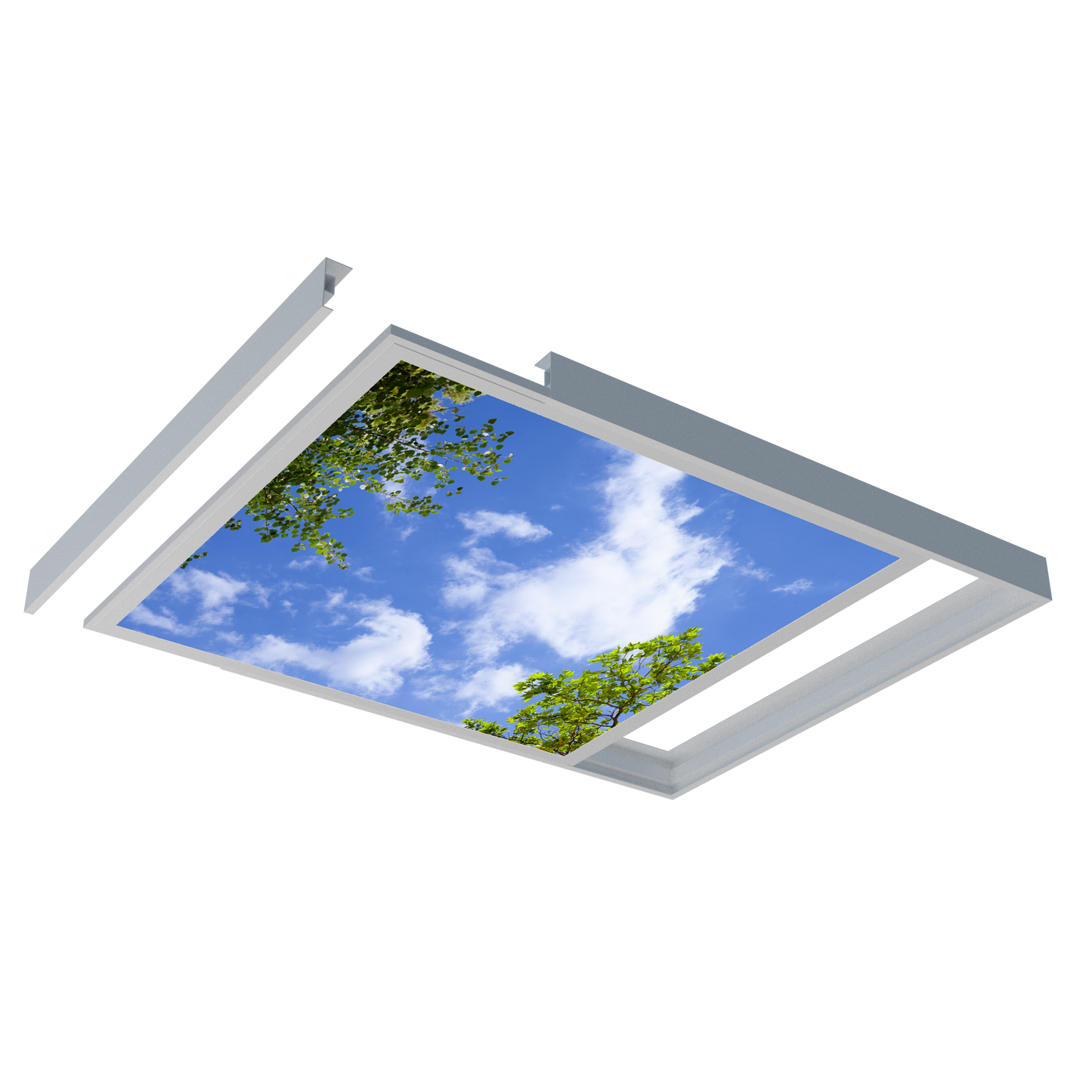 LED Deckenmotiv 62x62cm mit Aufbaurahmen