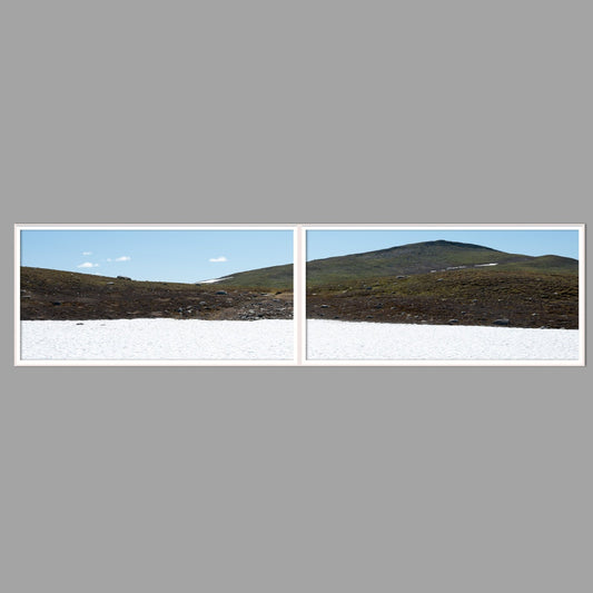 LED-Wandbild Zweiteiler quer 240x60 cm – Berge & Fjorde