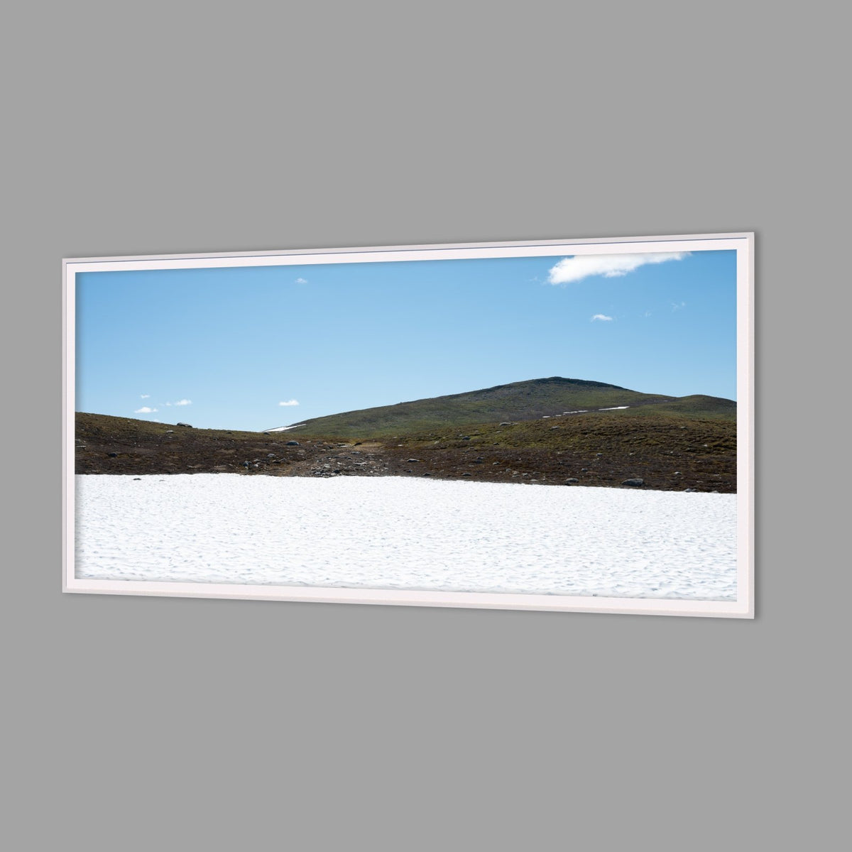 LED-Wandbild 60x120 cm quer – Berge & Fjorde
