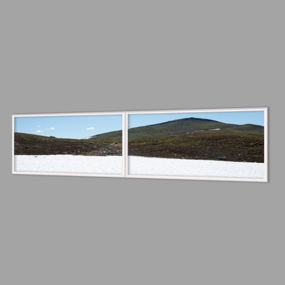 LED-Wandbild Zweiteiler quer 240x60 cm – Berge & Fjorde