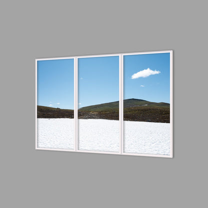 LED-Wandbild Dreiteiler hochkant 180x120 cm – Berge & Fjorde