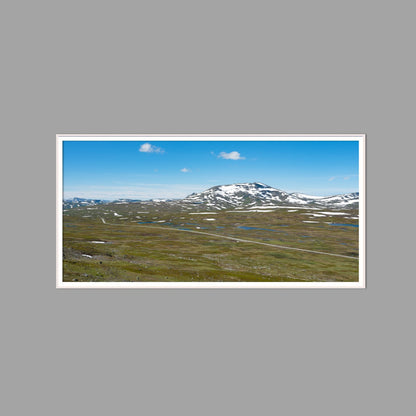 LED-Wandbild 60x120 cm quer – Berge & Fjorde