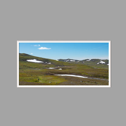 LED-Wandbild 60x120 cm quer – Berge & Fjorde