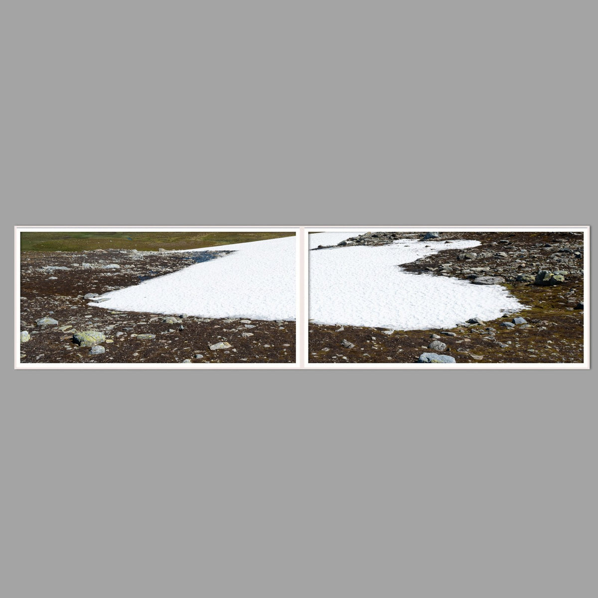 LED-Wandbild Zweiteiler quer 240x60 cm – Berge & Fjorde