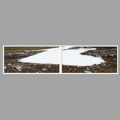 LED-Wandbild Zweiteiler quer 240x60 cm – Berge & Fjorde