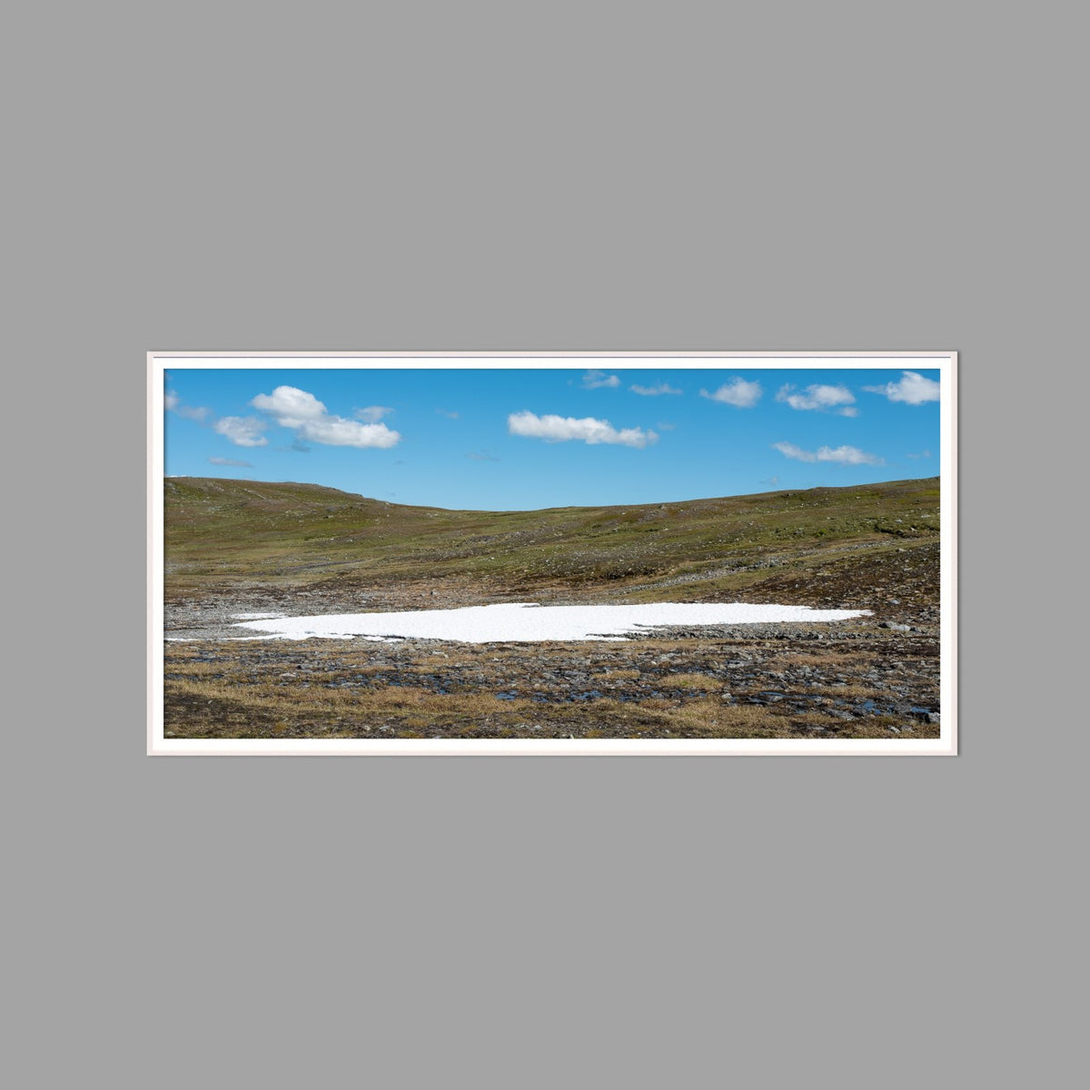 LED-Wandbild 60x120 cm quer – Berge & Fjorde