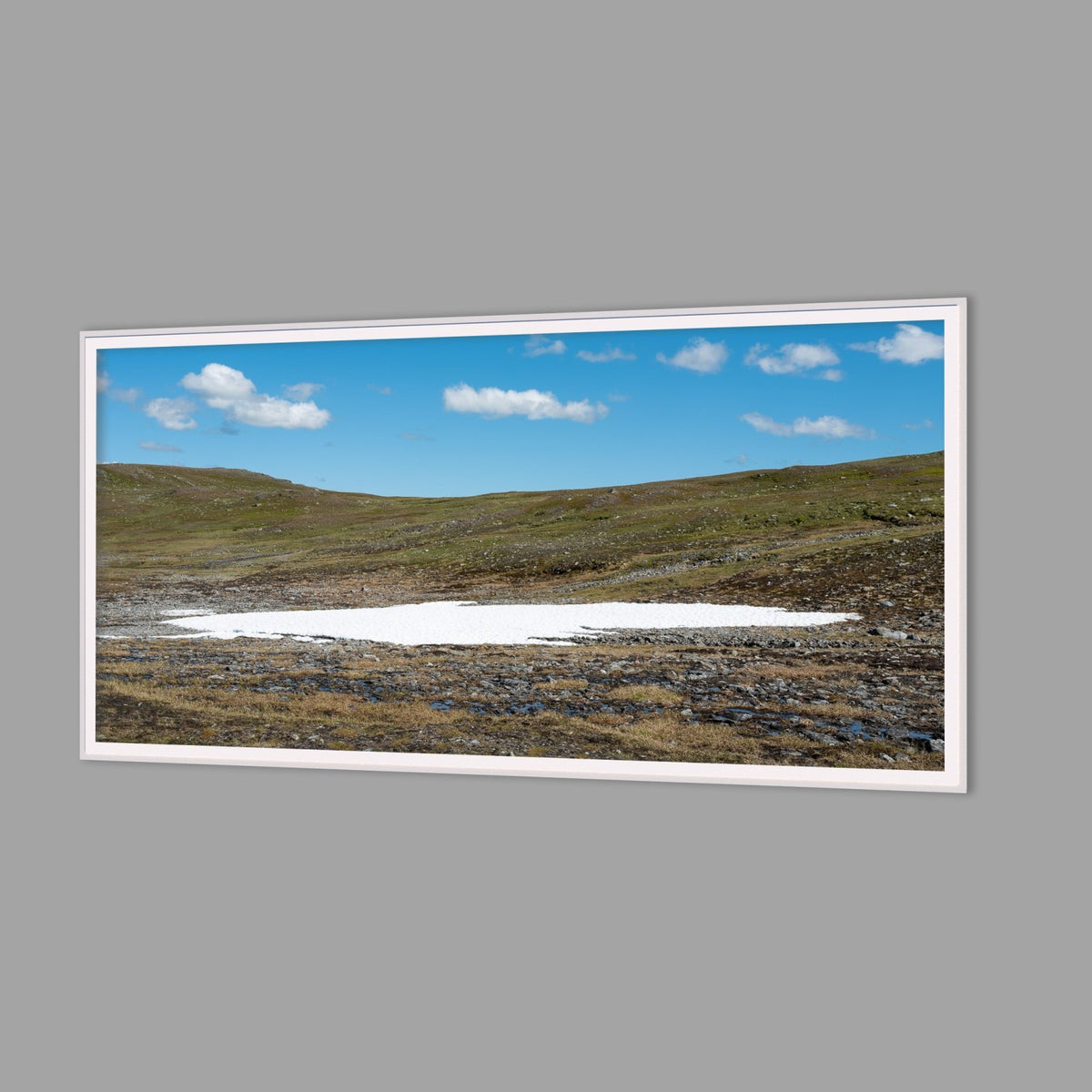 LED-Wandbild 60x120 cm quer – Berge & Fjorde