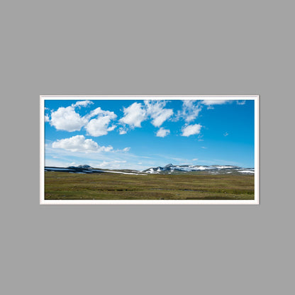 LED-Wandbild 60x120 cm quer – Berge & Fjorde