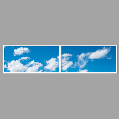 LED-Wandbild Zweiteiler quer 240x60 cm – Berge & Fjorde