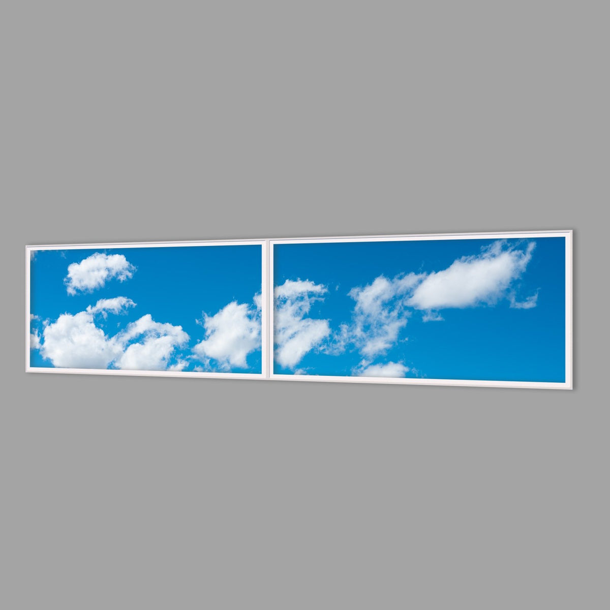 LED-Wandbild Zweiteiler quer 240x60 cm – Berge & Fjorde