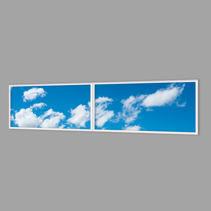 LED-Wandbild Zweiteiler quer 240x60 cm – Berge & Fjorde