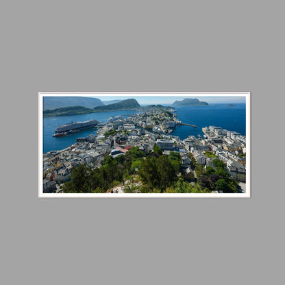 LED-Wandbild 60x120 cm quer – Berge & Fjorde