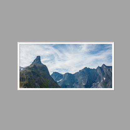 LED-Wandbild 60x120 cm quer – Berge & Fjorde