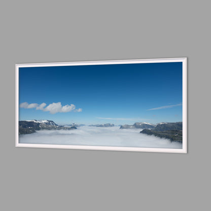 LED-Wandbild 60x120 cm quer – Berge & Fjorde