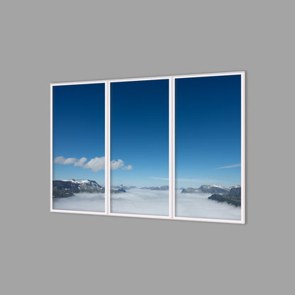 LED-Wandbild Dreiteiler hochkant 180x120 cm – Berge & Fjorde