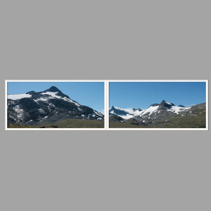 LED-Wandbild Zweiteiler quer 240x60 cm – Berge & Fjorde