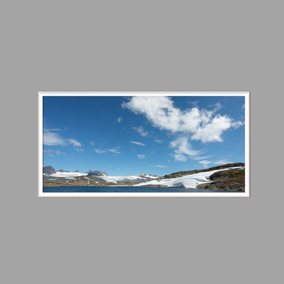 LED-Wandbild 60x120 cm quer – Berge & Fjorde