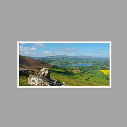 LED-Wandbild 60x120 cm quer – Berge & Fjorde