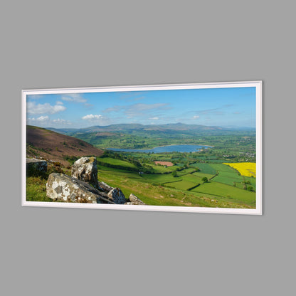 LED-Wandbild 60x120 cm quer – Berge & Fjorde