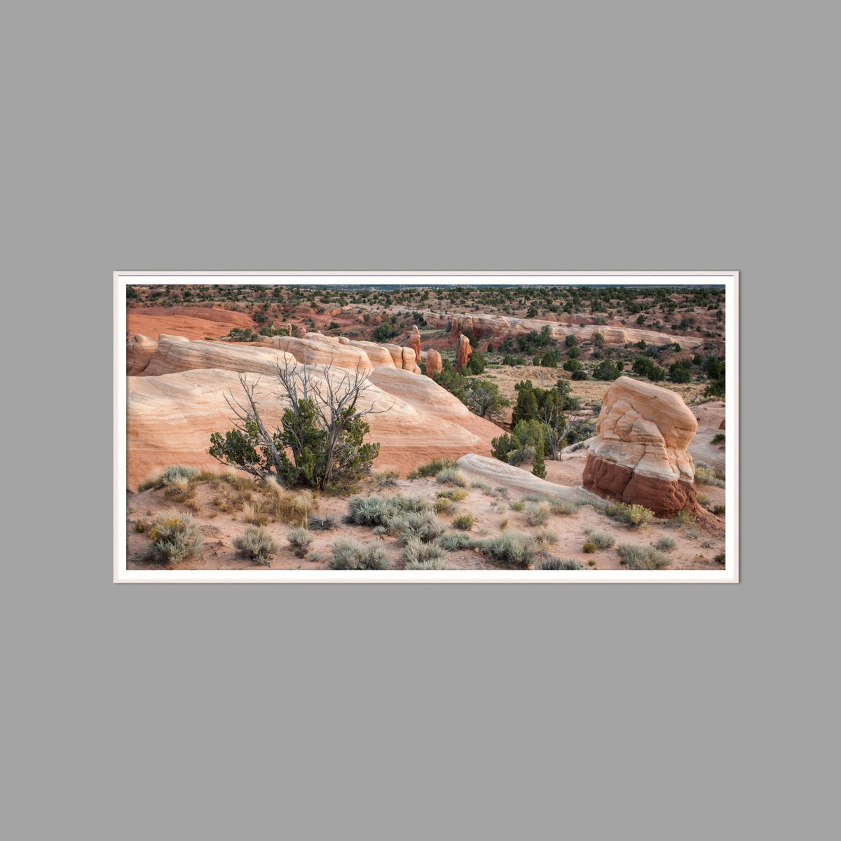 LED-Wandbild 60x120 cm quer – Berge & Fjorde