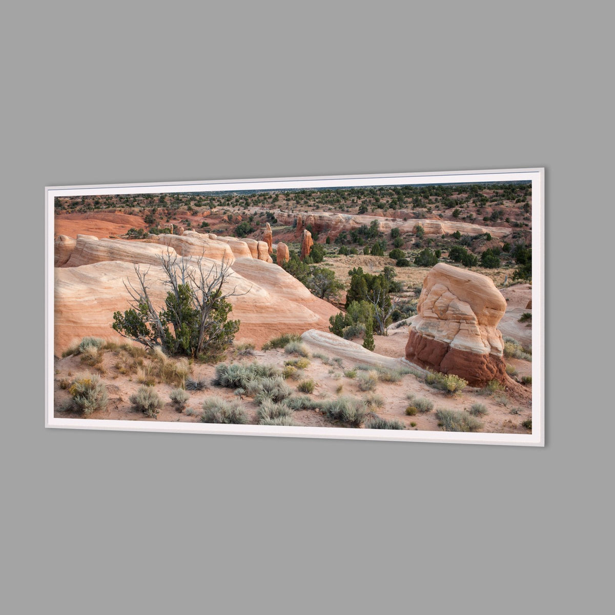LED-Wandbild 60x120 cm quer – Berge & Fjorde