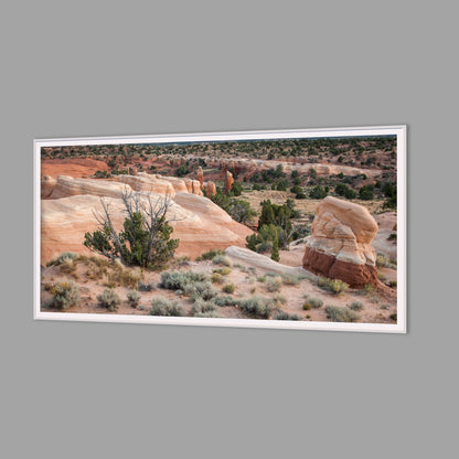 LED-Wandbild 60x120 cm quer – Berge & Fjorde