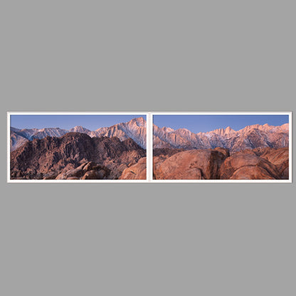 LED-Wandbild Zweiteiler quer 240x60 cm – Berge & Fjorde