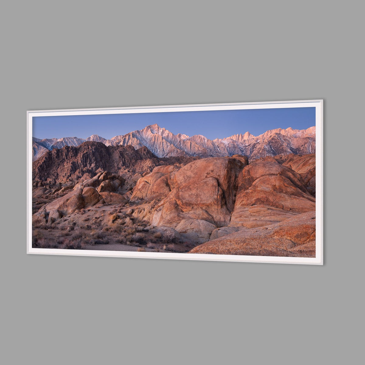 LED-Wandbild 60x120 cm quer – Berge & Fjorde