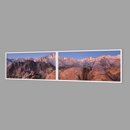 LED-Wandbild Zweiteiler quer 240x60 cm – Berge & Fjorde