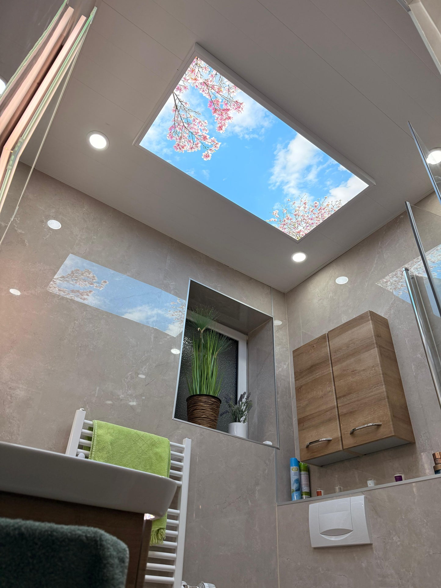 LED Deckenmotiv 60x120cm mit Aufbaurahmen