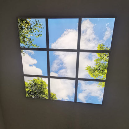 LED Deckenmotiv 62x62cm mit Aufbaurahmen