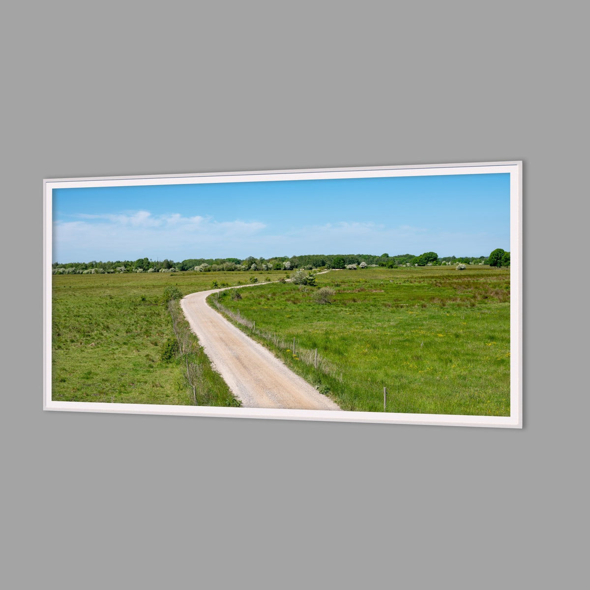LED-Wandbild 60x120 cm quer – Felder & Wiesen
