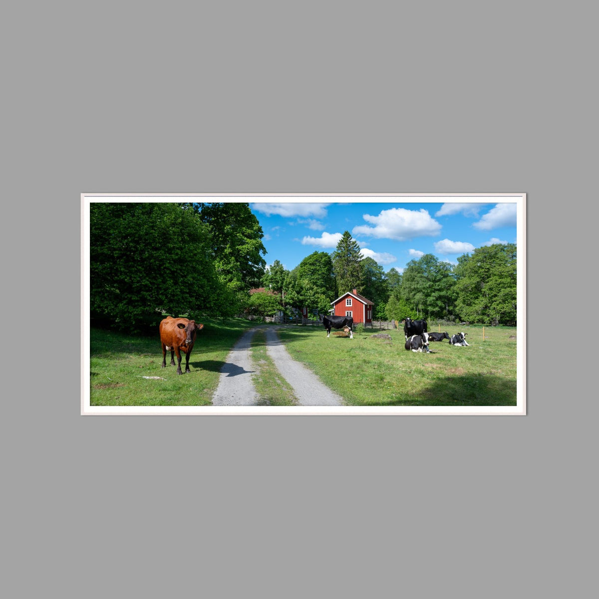 LED-Wandbild 60x120 cm quer – Felder & Wiesen