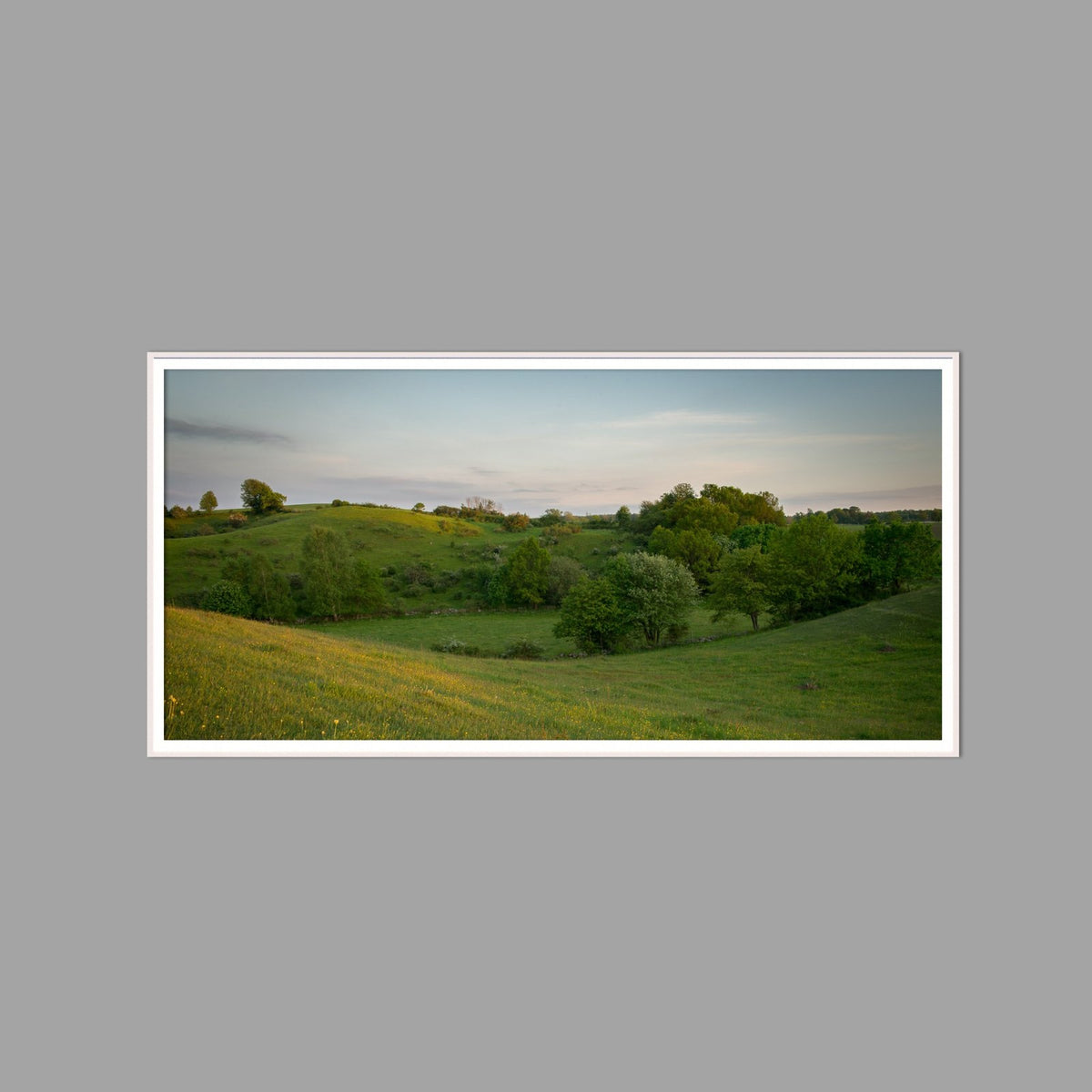 LED-Wandbild 60x120 cm quer – Felder & Wiesen