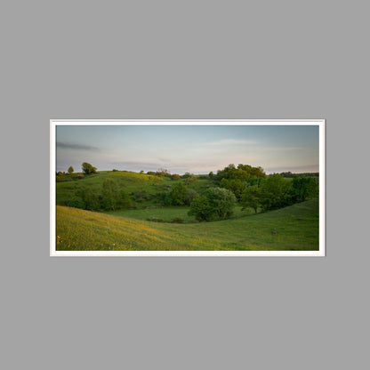LED-Wandbild 60x120 cm quer – Felder & Wiesen