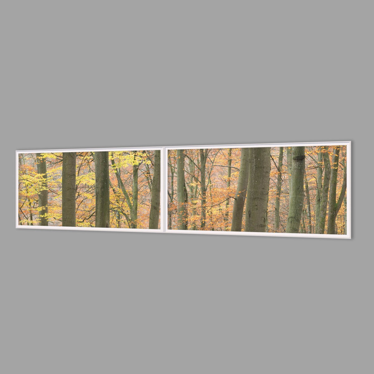 LED-Wandbild Zweiteiler quer 240x60 cm – Herbst