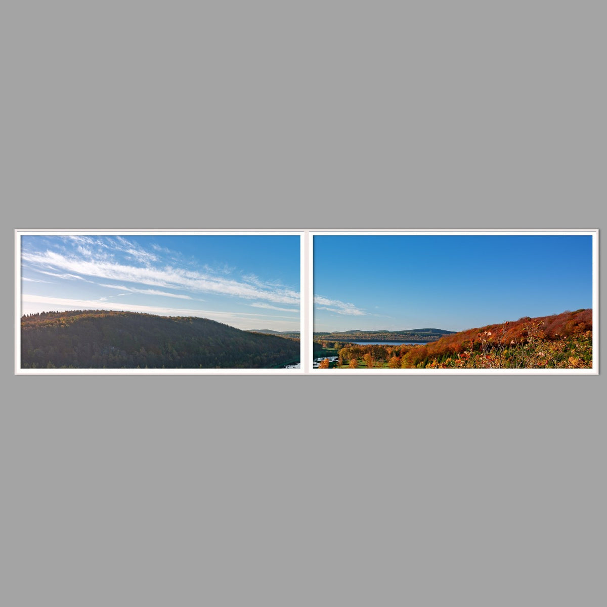 LED-Wandbild Zweiteiler quer 240x60 cm – Herbst