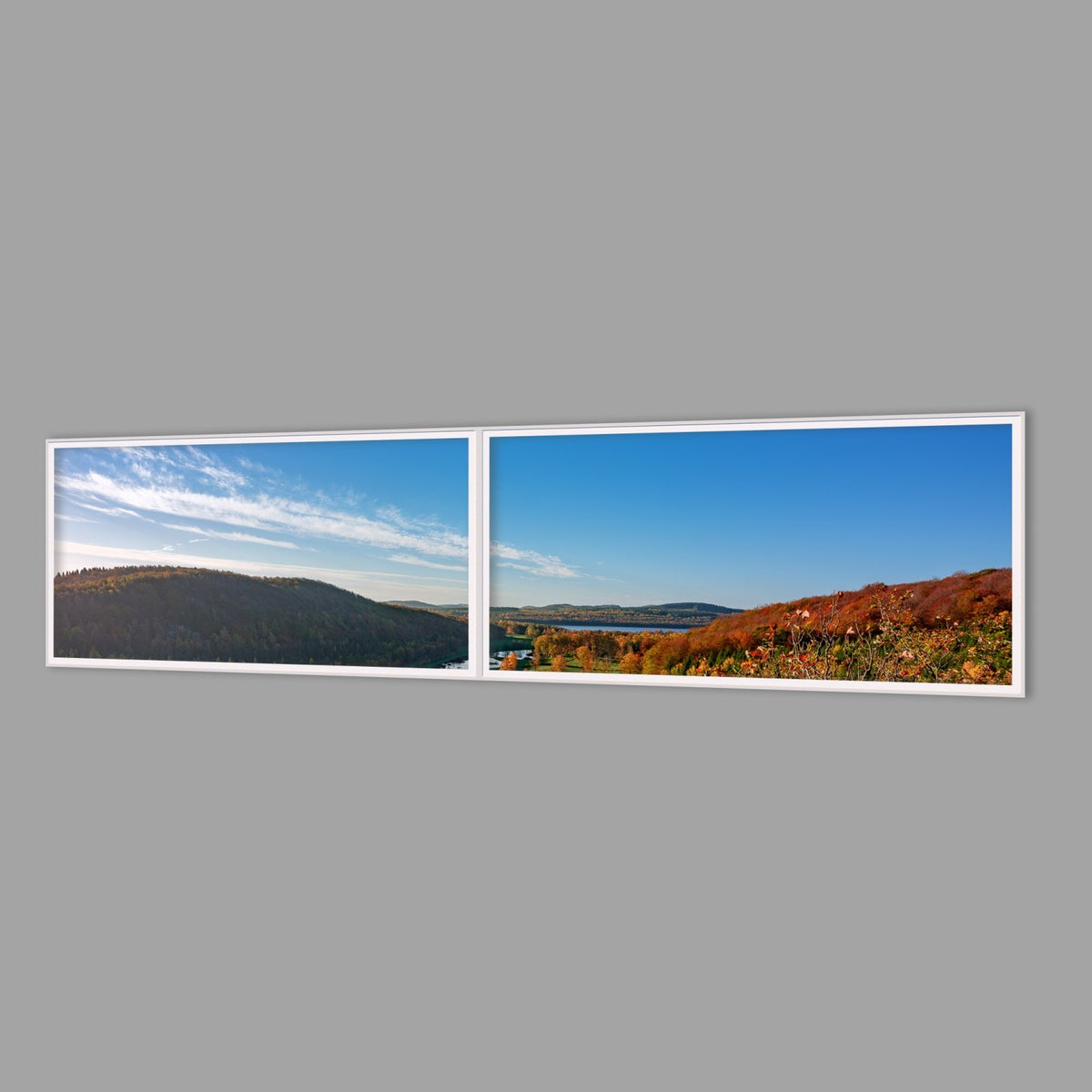 LED-Wandbild Zweiteiler quer 240x60 cm – Herbst