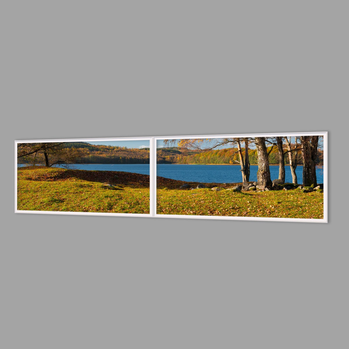 LED-Wandbild Zweiteiler quer 240x60 cm – Herbst