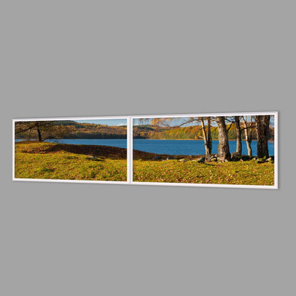 LED-Wandbild Zweiteiler quer 240x60 cm – Herbst