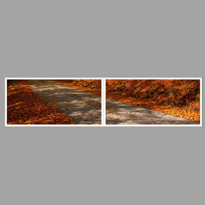 LED-Wandbild Zweiteiler quer 240x60 cm – Herbst