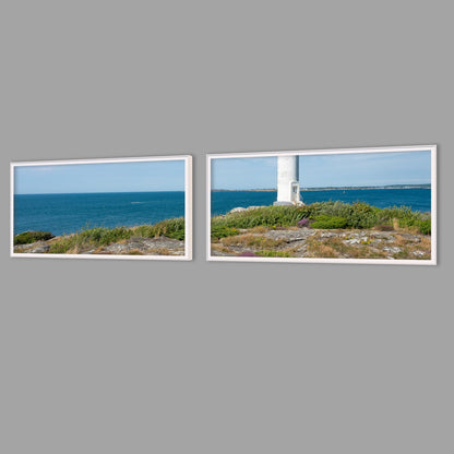 LED-Wandbild Zweiteiler quer mit Abstand – Meer & Küste