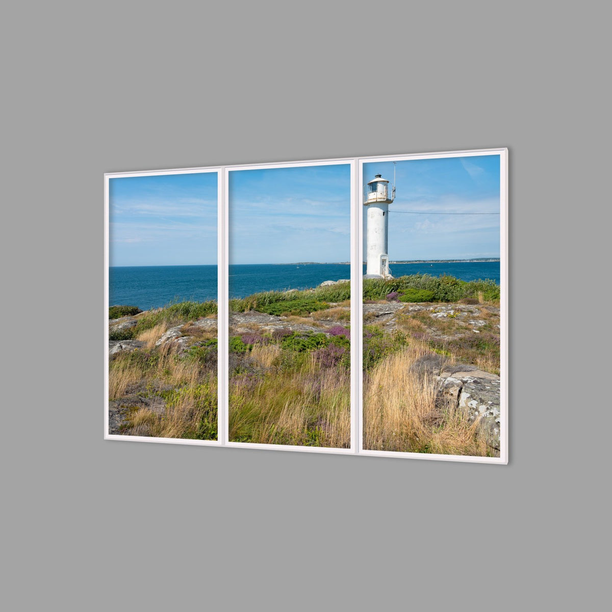 LED-Wandbild Dreiteiler hochkant 180x120 cm – Meer & Küste
