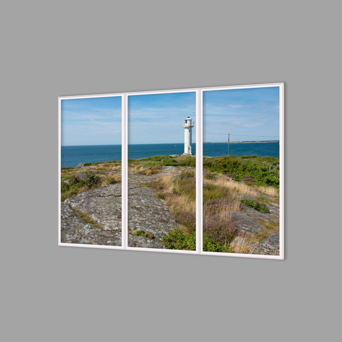 LED-Wandbild Dreiteiler hochkant 180x120 cm – Meer & Küste