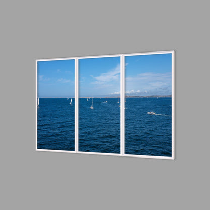 LED-Wandbild Dreiteiler hochkant 180x120 cm – Meer & Küste