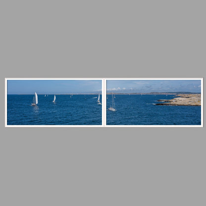 LED-Wandbild Zweiteiler quer 240x60 cm – Meer & Küste