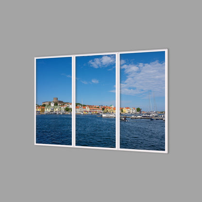 LED-Wandbild Dreiteiler hochkant 180x120 cm – Meer & Küste