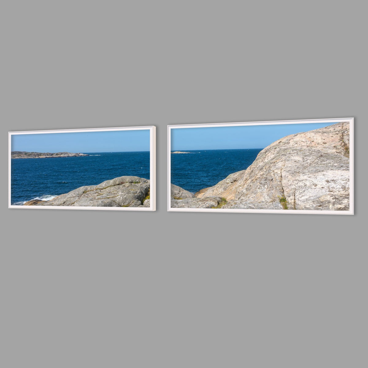 LED-Wandbild Zweiteiler quer mit Abstand – Meer & Küste