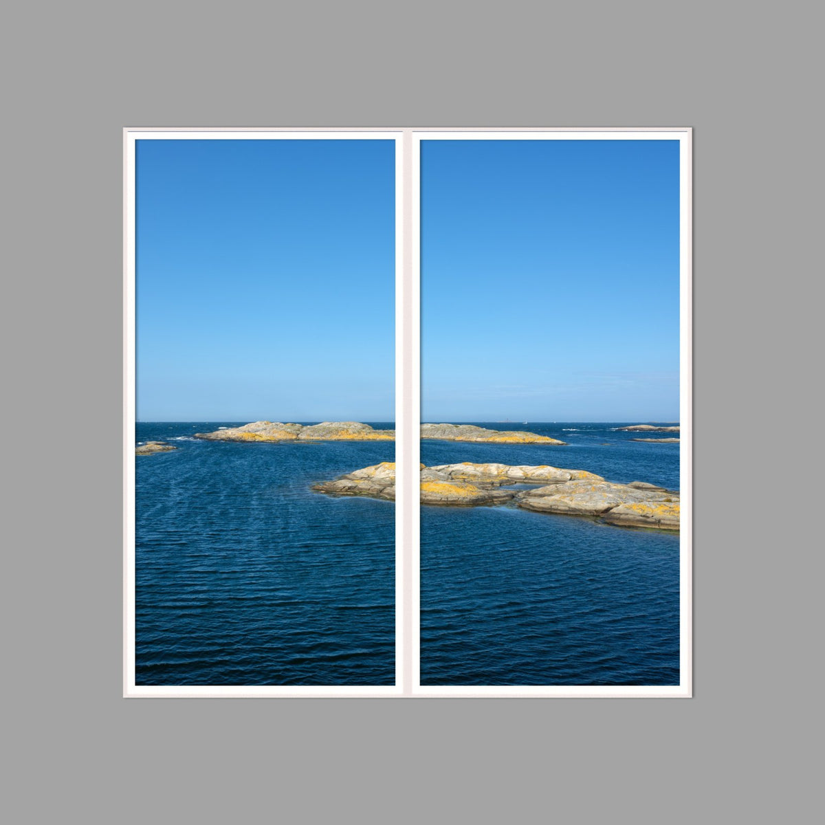 LED-Wandbild Zweiteiler hochkant 120x120 cm – Meer & Küste